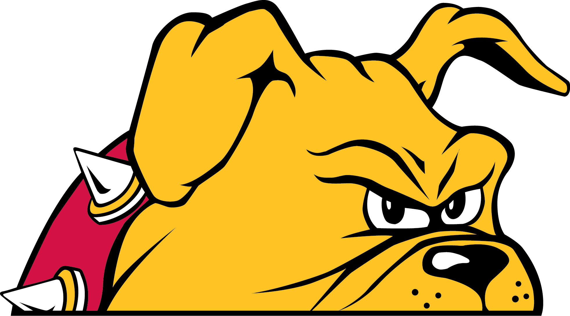 Ferris State peeking bulldog graphic
